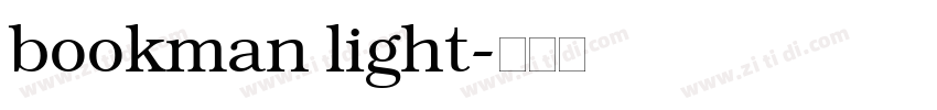 bookman light字体转换